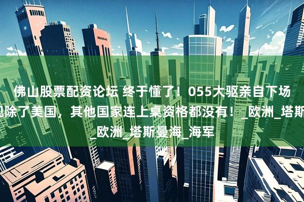 佛山股票配资论坛 终于懂了！055大驱亲自下场时，才发现除了美国，其他国家连上桌资格都没有！_欧洲_塔斯曼海_海军